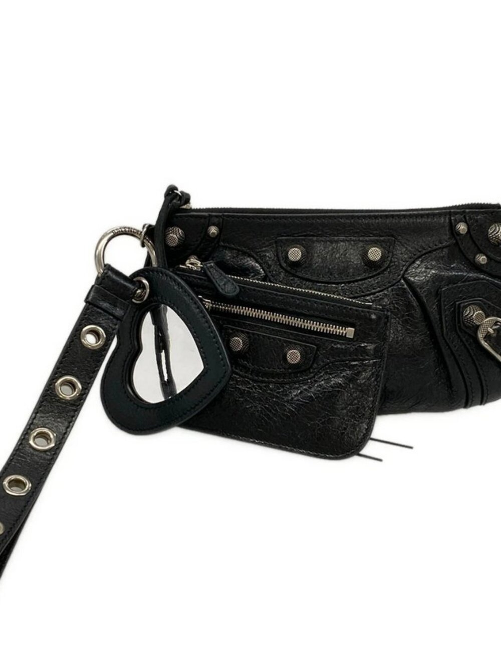 BALENCIAGA Le Cagor 694027 Black Leather Clutch Bag